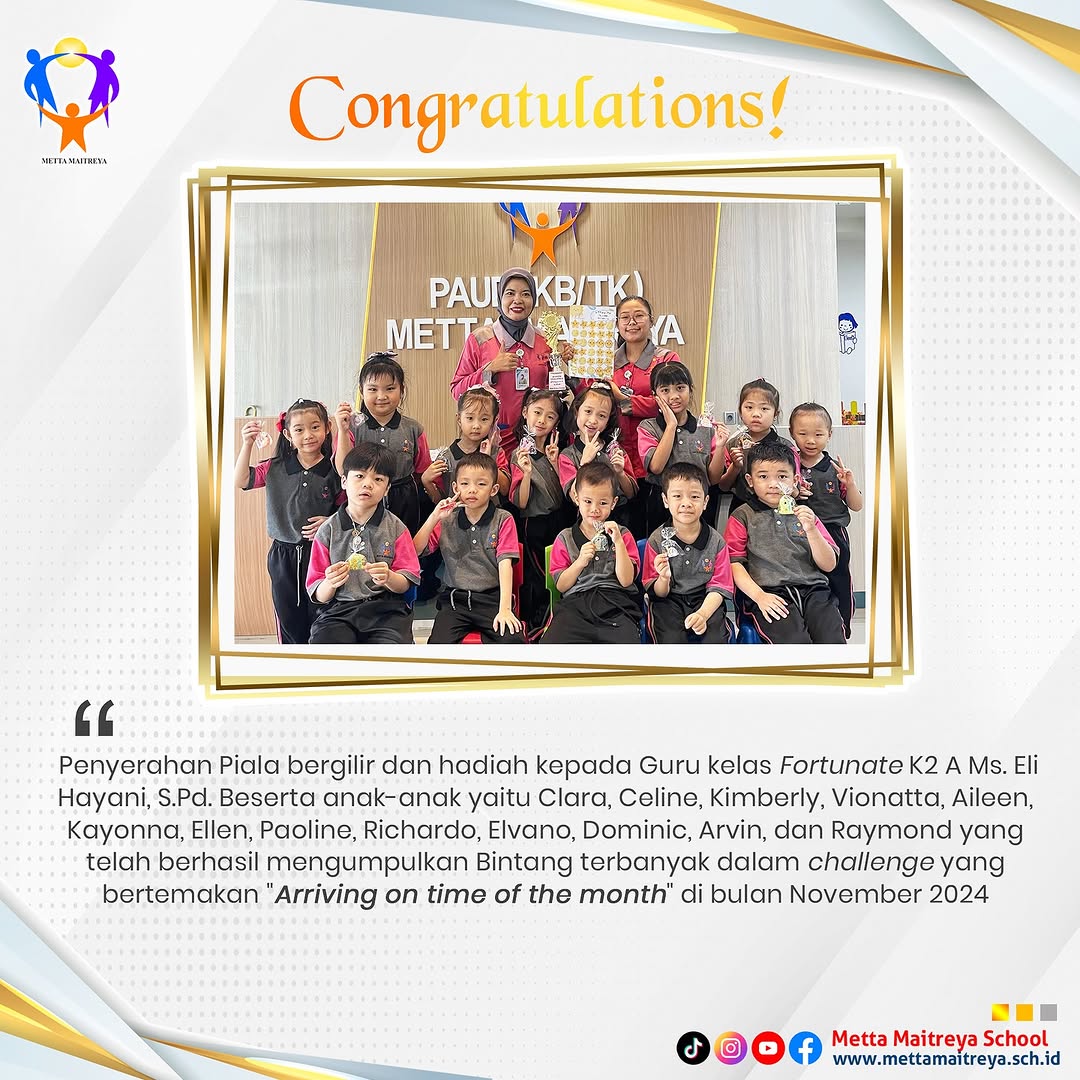 Fortunate K2 A berhasil mengumpulkan Bintang terbanyak dalam challenge yang bertemakan "Arriving on time of the month" di bulan November 2024